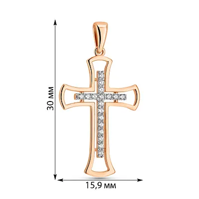 Золотой крестик с фианитами (арт. 3106927112)