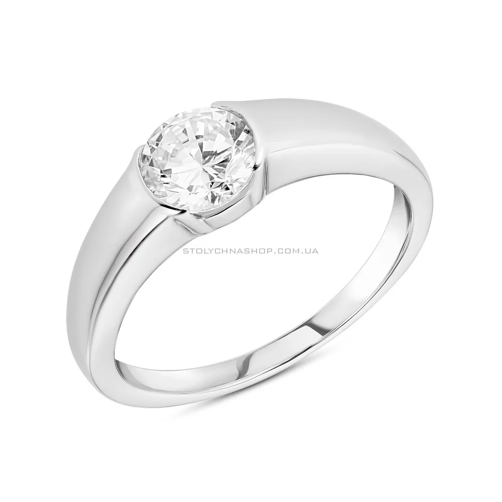 Серебряное кольцо с фианитом (арт. 7501/4867) - цена