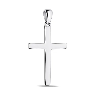 Срібний кулон Хрестик без каміння (арт. 7503/3002)