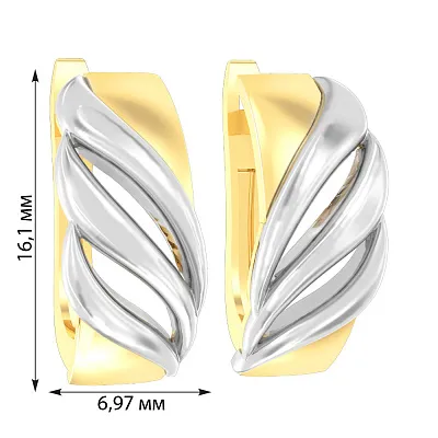 Золоті сережки без каменів (арт. 111021ж)
