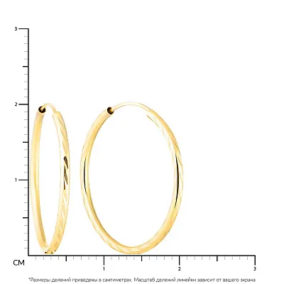 Золотые сережки кольца (арт. 100025/20ж)