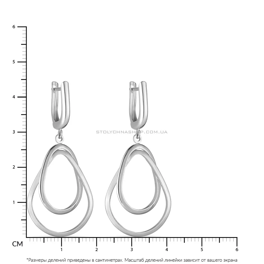 Срібні сережки-підвіски (арт. 7502/3860) - 2 - цена