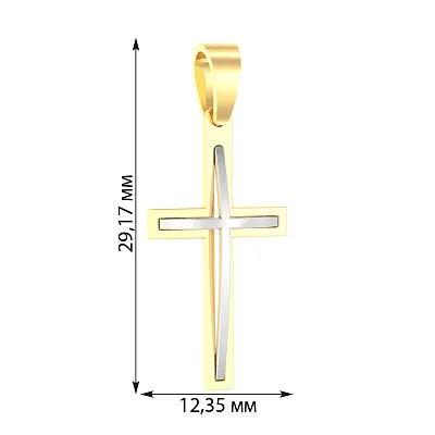 Золота підвіска-хрестик (арт. 440562ж)