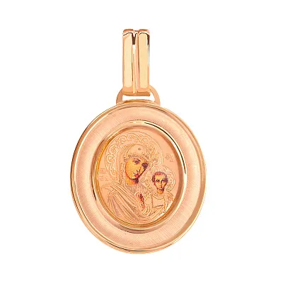 Золота ладанка «Матір Божа Казанська» (арт. 421132К)