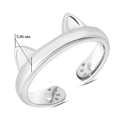 Серебряное кольцо «Ушки котенка» (арт. 7501/4908)