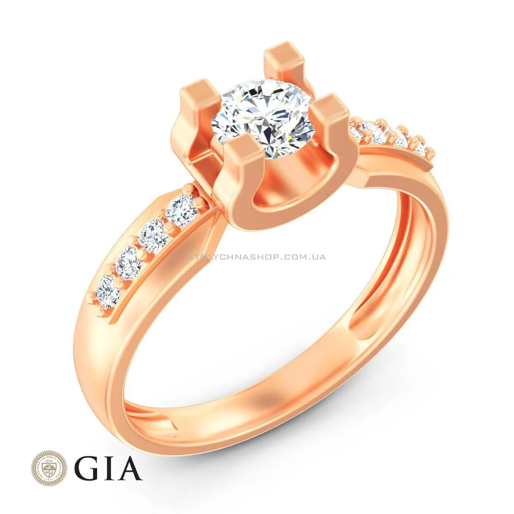 Золотое кольцо с бриллиантами (арт. К011577050) - цена