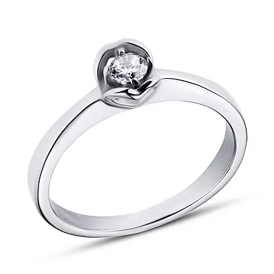 Серебряное кольцо с фианитом (арт. 7501/11018р)