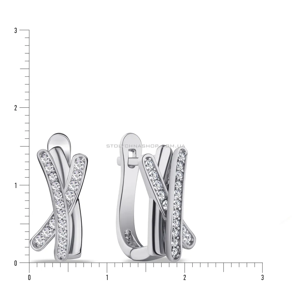 Срібні сережки з фіанітами (арт. 7502/2915)