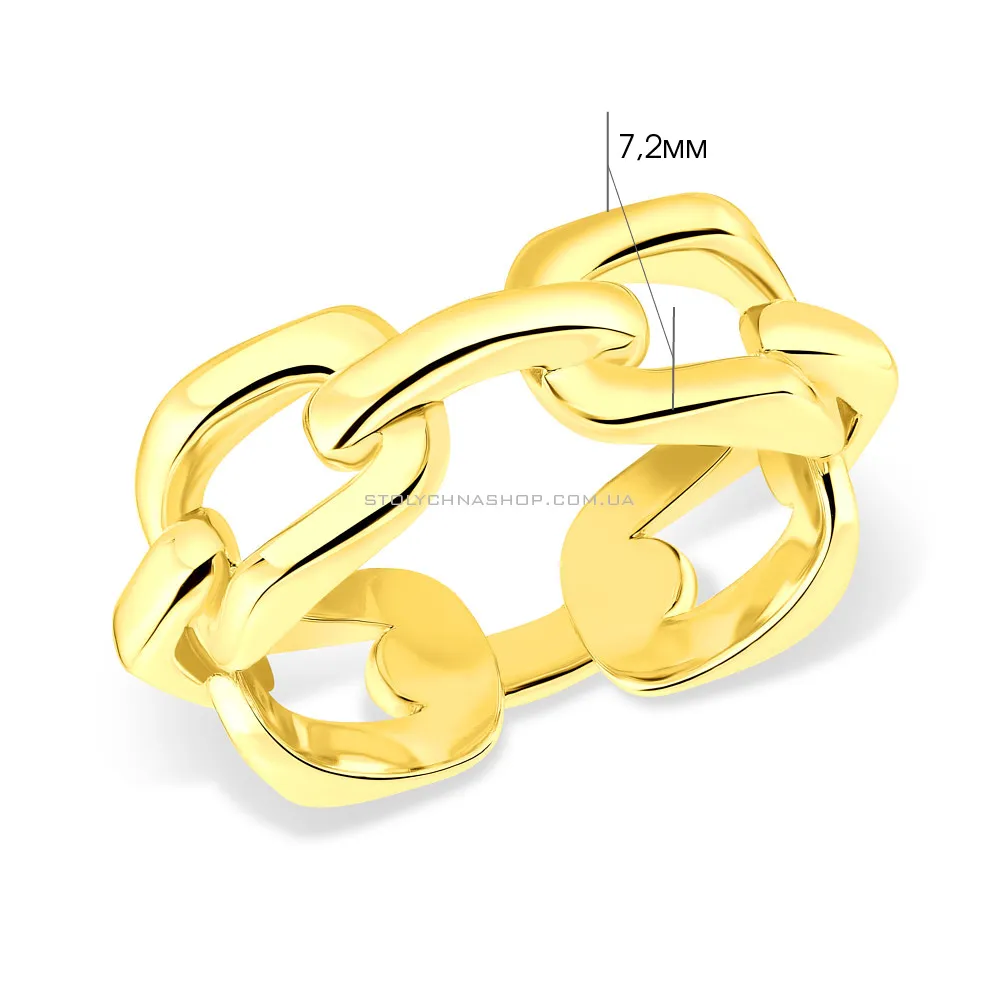 Серебряное массивное кольцо-цепь Trendy Style (арт. 7501/5615ж)
