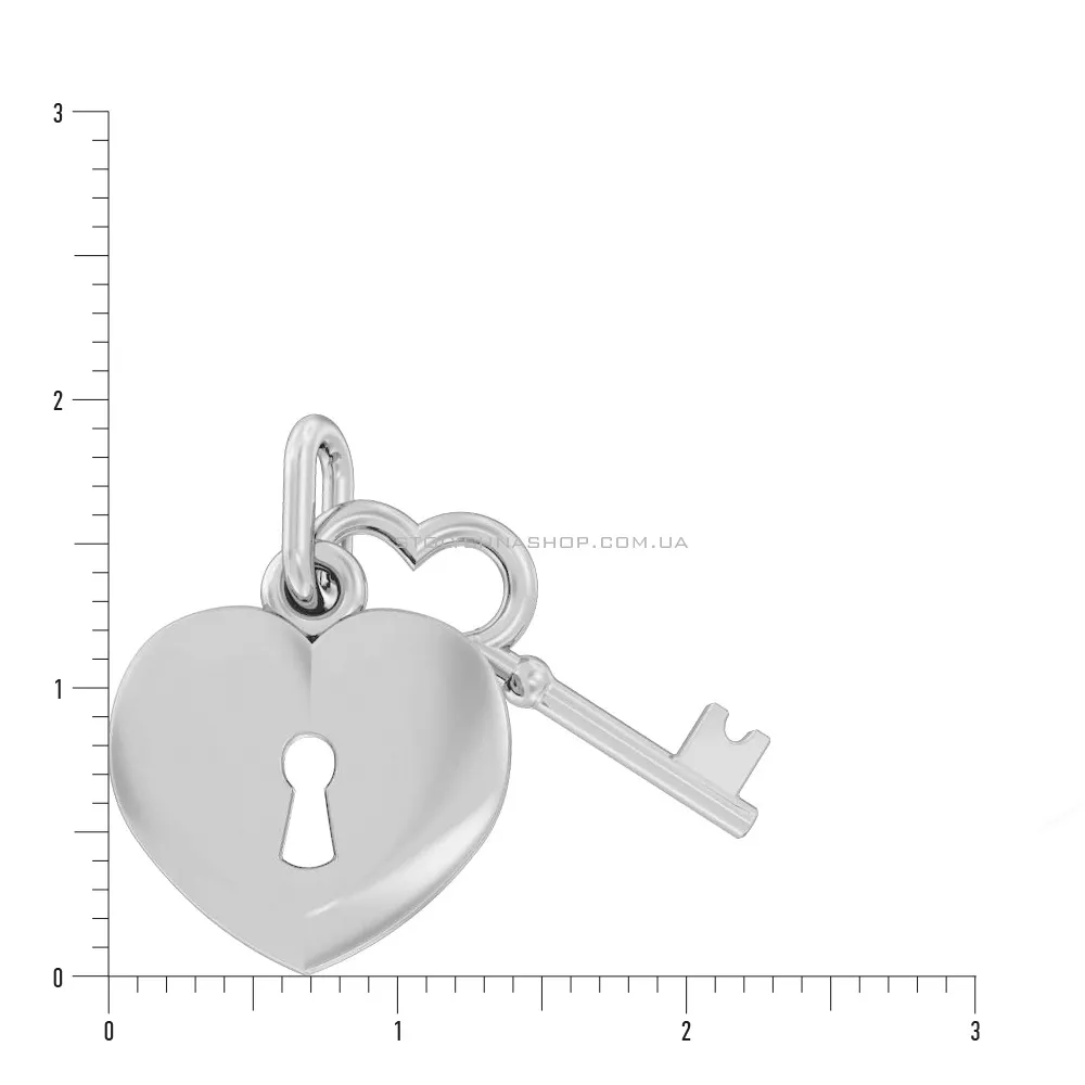 Золота підвіска «Ключ від серця» (арт. 440462б) - 2 - цена
