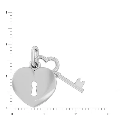 Золотая подвеска «Ключ от сердца» (арт. 440462б)