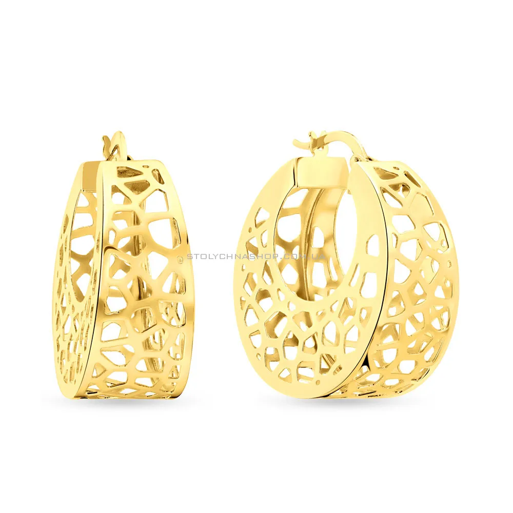 Золотые серьги-кольца Francelli в желтом цвете металла  (арт. 104419ж) - цена
