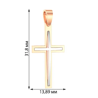 Золота підвіска-хрестик (арт. 440538)