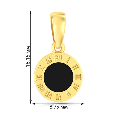 Підвіс з жовтого золота з емаллю (арт. 441277жеч)