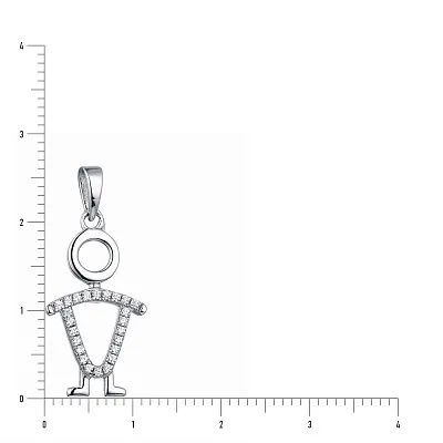 Серебряная подвеска «Мальчик» с фианитами (арт. 7503/2697)