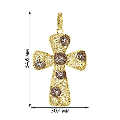 Золотой крестик Francelli (арт. 424848жкр)