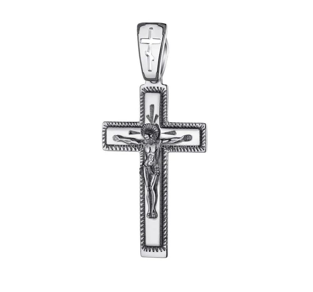 Серебряный крестик «Распятие Христа» (арт. 7904/311100-Ч)
