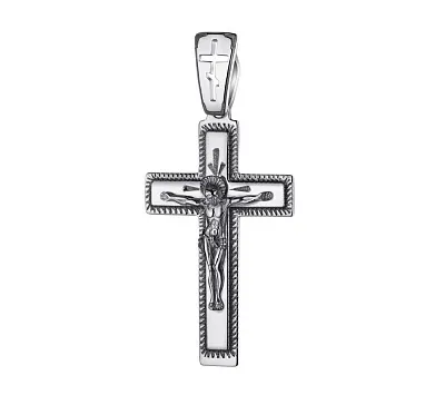 Срібний хрестик «Розп'яття Христове» (арт. 7904/311100-Ч)