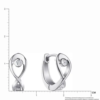 Срібні сережки з фіанітами (арт. 7502/3490)