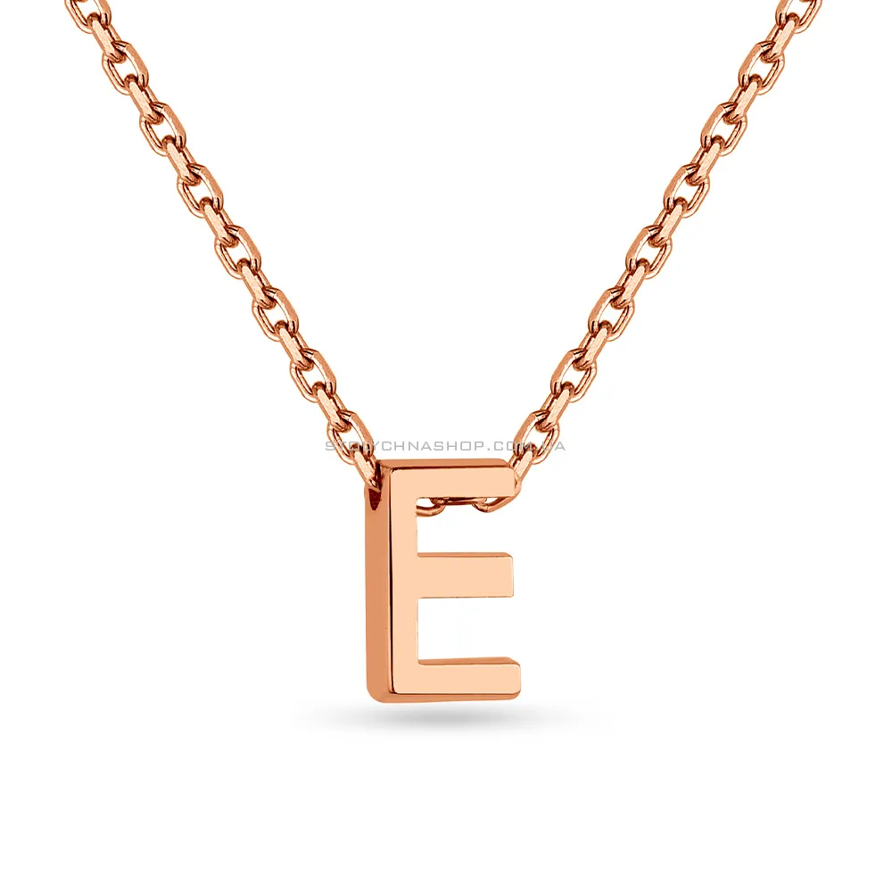 Колье "Буква Е" из красного золота  (арт. 352214)