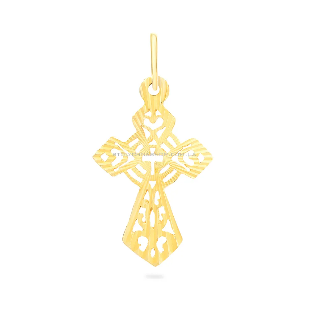 Крестик из желтого золота  (арт. 504002ж)