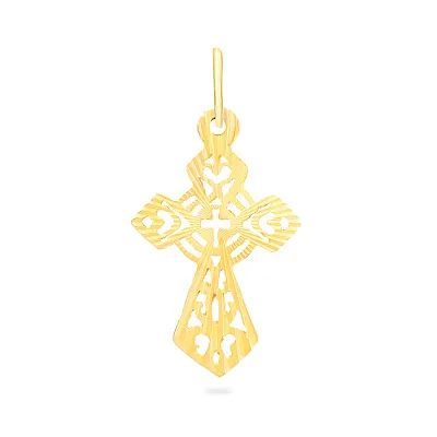 Хрестик з жовтого золота  (арт. 504002ж)