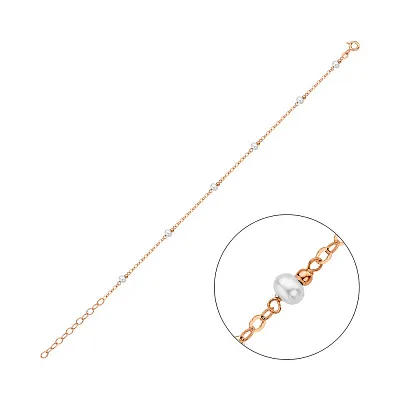 Золотий браслет з перлами (арт. 326913прлб)