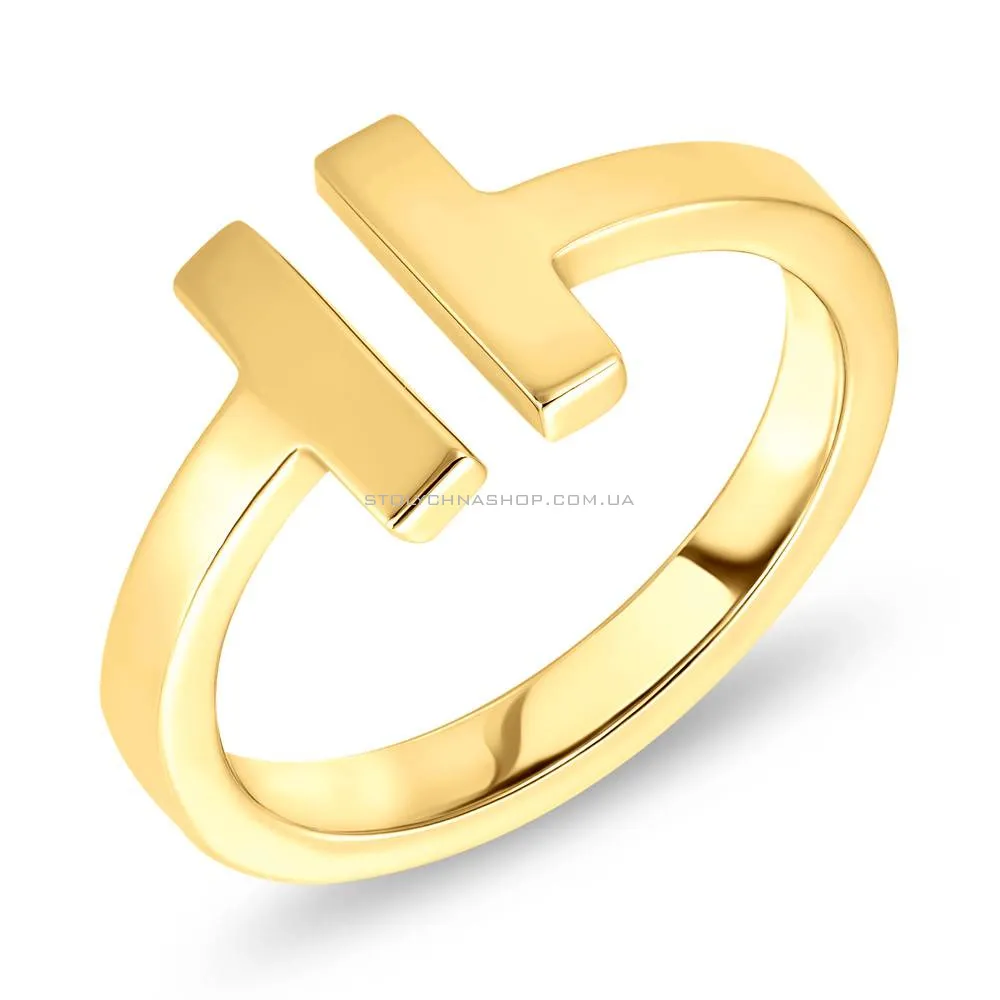 Золотое незамкнутое кольцо в желтом цвете металла (арт. 154282ж) - цена