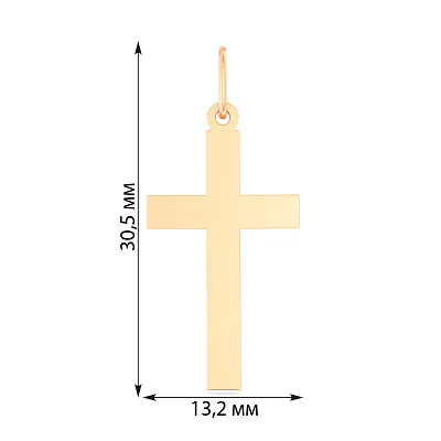Крестик из красного золота  (арт. 440407/25)