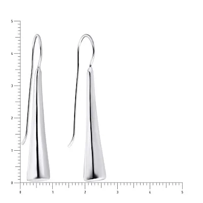 Срібні сережки без каменів (арт. 7502/3409)