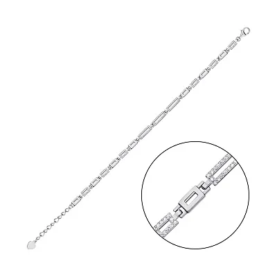 Срібний браслет з фіанітами (арт. 7509/3728)