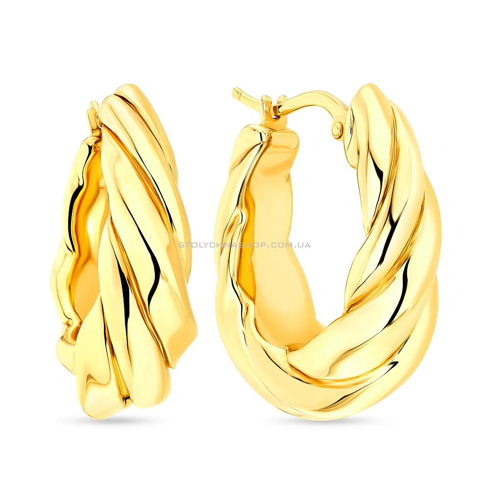 Серьги кольца Francelli из желтого золота (арт. е108246/25ж)