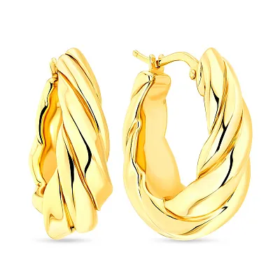 Сережки кільця Francelli з жовтого золота (арт. е108246/25ж)