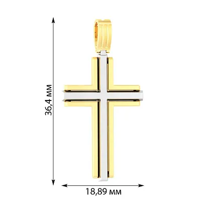 Золота підвіска-хрестик (арт. 440549ж)