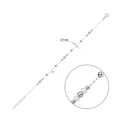 Золотий браслет з перлами (арт. 326192бпрлб)