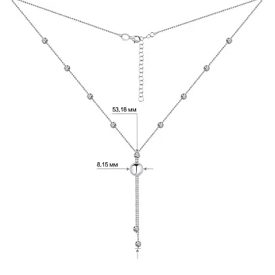 Колье из серебра с шарами (арт. 7507/1162)
