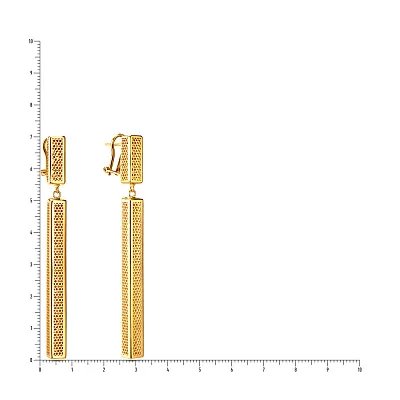 Золотые серьги Francelli с подвесками (арт. 105140ж)