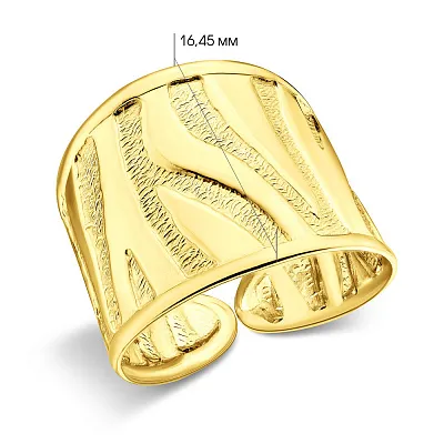 Широкое кольцо из желтого золота (арт. 156281ж)