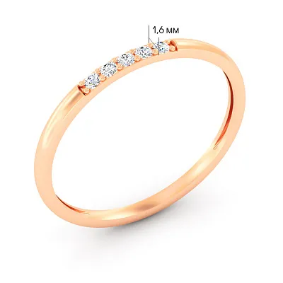 Золотое кольцо с бриллиантами (арт. К011710010)