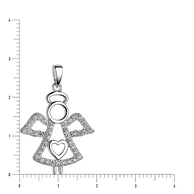 Серебряная подвеска «Ангел» с фианитами (арт. 7503/2695)