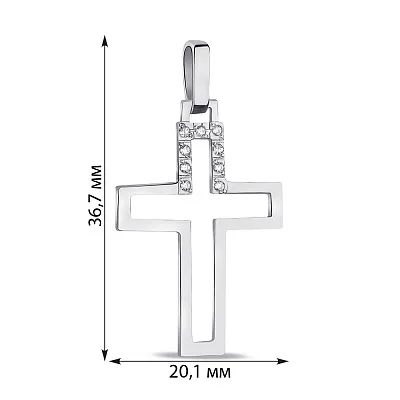 Серебряная крестик с фианитами (арт. 7503/2-0197.0.2)