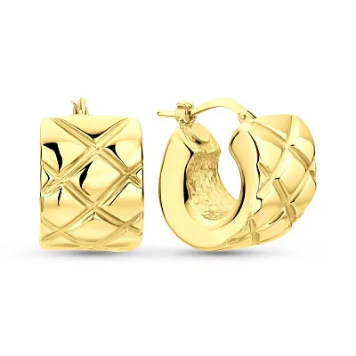 Золотые сережки-кольца Francelli в желтом цвете металла (арт. 109740/15ж)
