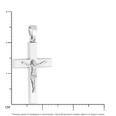 Хрестик з білого золота «Розп'яття Ісуса Христа» (арт. 501040б)