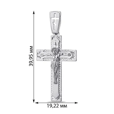 Крестик из серебра с распятием (арт. 7504/3506-Р)