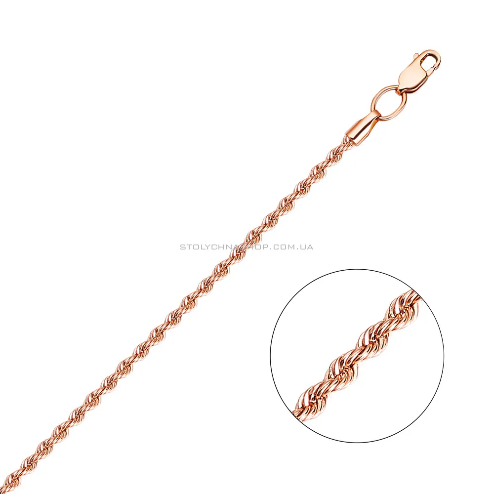 Золотий ланцюговий браслет на руку плетіння Мотузка (арт. 311502) - цена