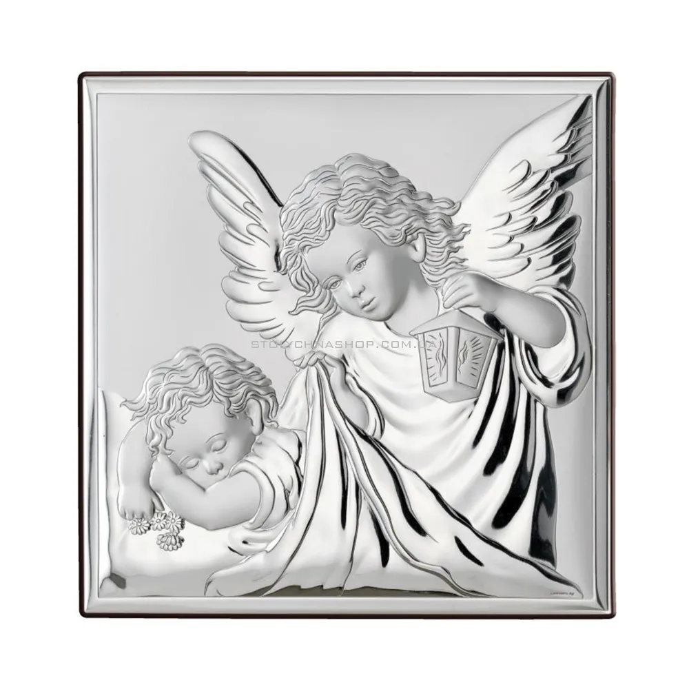 Икона серебряная "Ангелочки" (80х80 мм) (арт. 81200.3L)