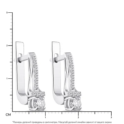 Сережки срібні з фіанітами  (арт. 7502/А159сю)