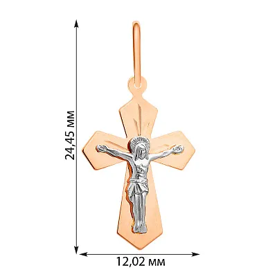Золотий натільний хрестик з розп'яттям (арт. 511020н)