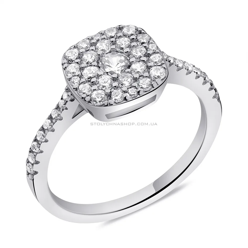 Серебряное кольцо с фианитами (арт. 7501/6553) - цена