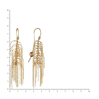 Золотые серьги Francelli с подвесками  (арт. 105686ж)